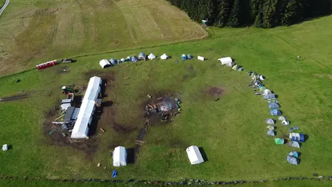 Luftaufnahme des Lagerplatzes (Impressionen)